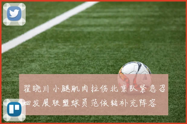 翟晓川小腿肌肉拉伤北京队紧急召回发展联盟球员范依铭补充阵容